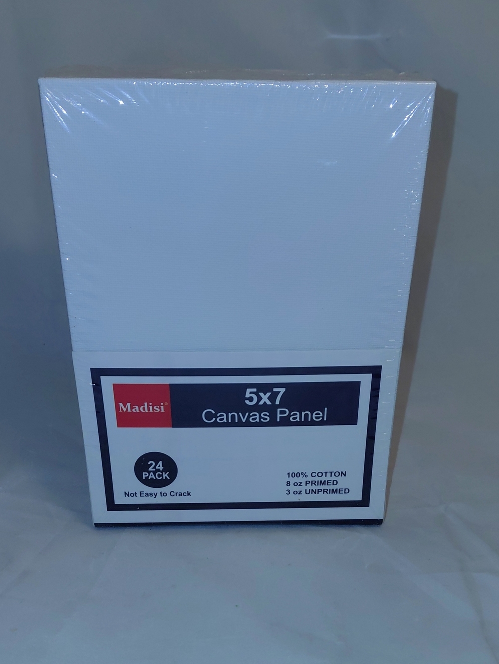White 5x7 Canvas Panel Pack - 24 Count